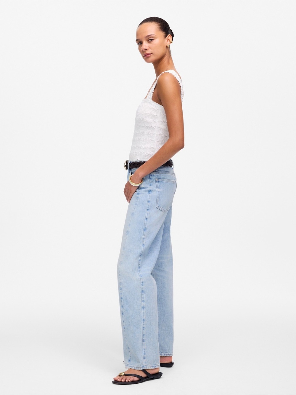 Madewell Pieced Barrel-Leg Jeans